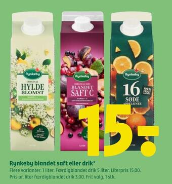 Coop 365 Rynkeby blandet saft eller drik tilbud