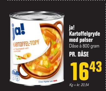 Otto Duborg Ja! kartoffelgryde med pølser tilbud