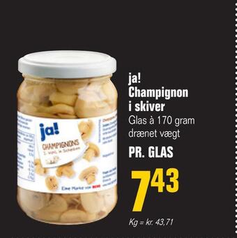 Otto Duborg Ja! champignon i skiver tilbud
