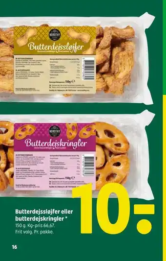 Butterdejssløjfer eller butterdejskringler