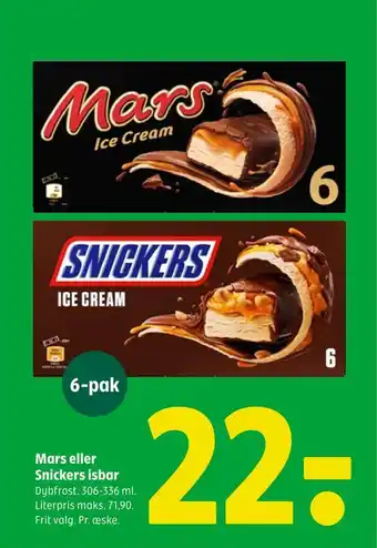 Coop 365 Mars eller snickers isbar tilbud