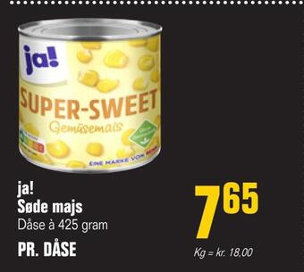 Otto Duborg Ja! søde majs tilbud