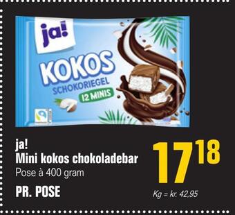 Otto Duborg Ja! mini kokos chokoladebar tilbud