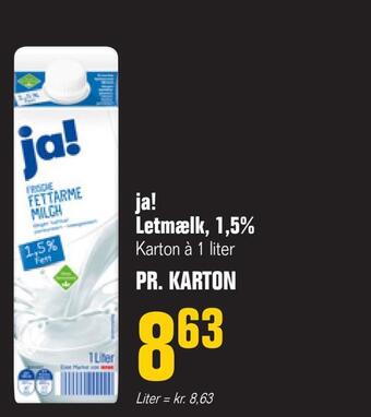 Otto Duborg Ja! letmælk, 1,5% tilbud