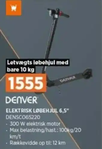 Denver Elektrisk Løbehjul 6,5" DENSCO65220