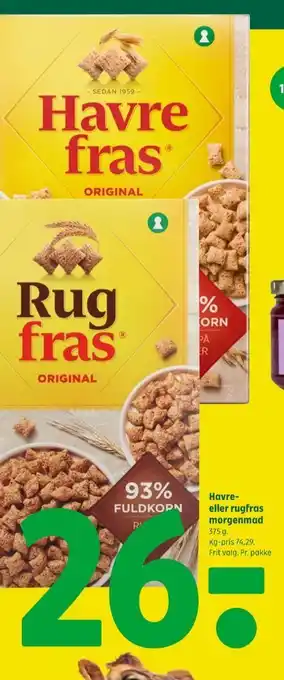 Havrefras morgenmadsprodukt