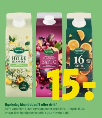 Coop 365 Rynkeby konc. frugtsaft hyldeblomst tilbud