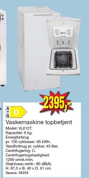 Harald Nyborg Wasco vaskemaskine tilbud
