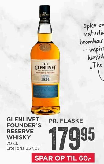 MENY Glenlivet founder's reserve whisky tilbud
