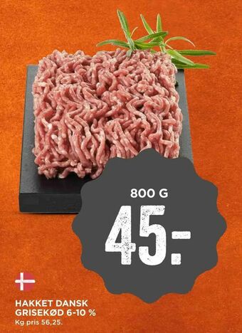 MENY Hakket dansk grisekød 6-10 % tilbud
