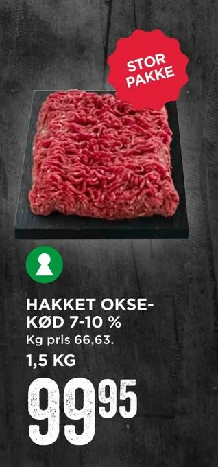MENY Hakket oksekød 7-10 % tilbud