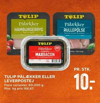 MENY Tulip pålækker eller leverpostej tilbud