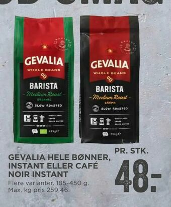 MENY Gevalia hele bønner, instant eller café noir instant tilbud
