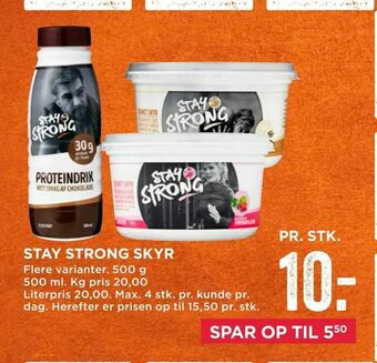 MENY Stay strong skyr tilbud