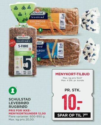 MENY Schulstad levebrød rugbrød tilbud