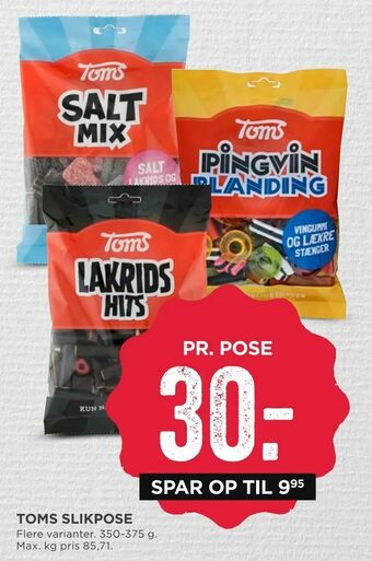 MENY Toms slikpose tilbud