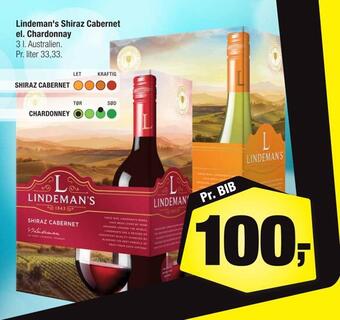 Calle Lindeman's shiraz cabernet el. chardonnay tilbud