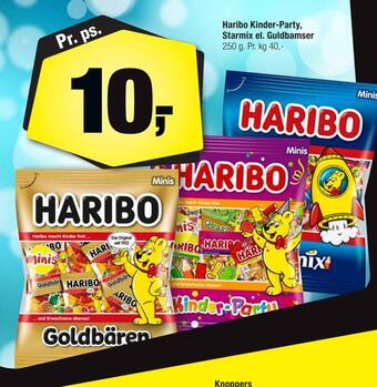 Calle Haribo kinder-party, starmix el. guldbamser tilbud