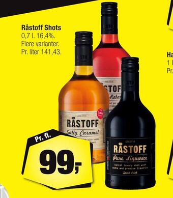 Calle Råstoff shots tilbud