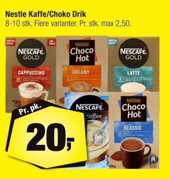 Calle Nestle kaffe/choko drik tilbud