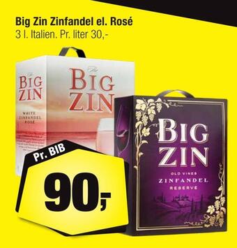 Calle Big zin zinfandel el. rosé tilbud
