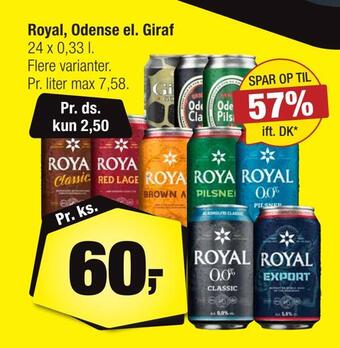 Calle Royal, odense el. giraf tilbud