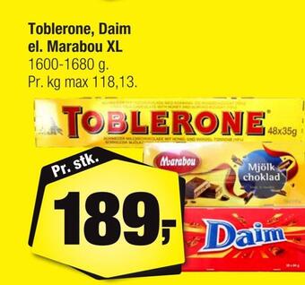 Calle Toblerone, daim el. marabou xl tilbud