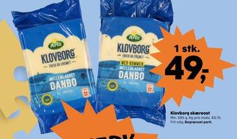 Kvickly Klovborg skæreost tilbud