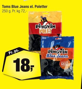 Calle Toms blue jeans el. poletter tilbud