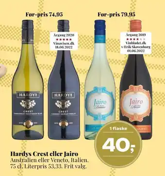 Dagli'Brugsen Hardys crest eller jairo tilbud