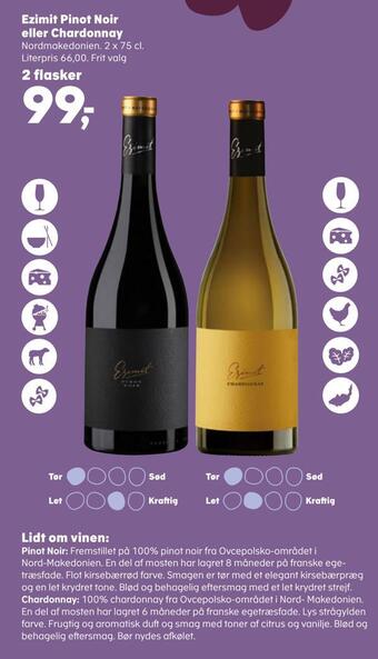 Kvickly Ezimit pinot noir eller chardonnay tilbud