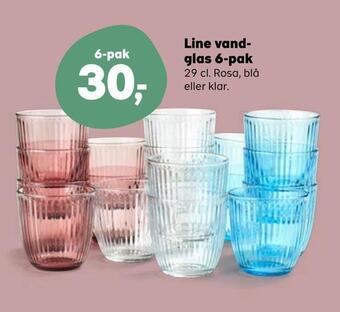 Kvickly Line vandglas 6-pak tilbud