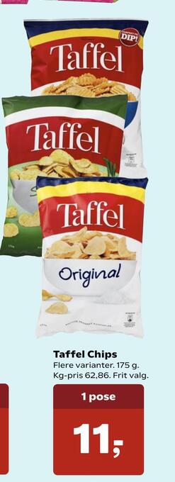 Kvickly Taffel chips tilbud