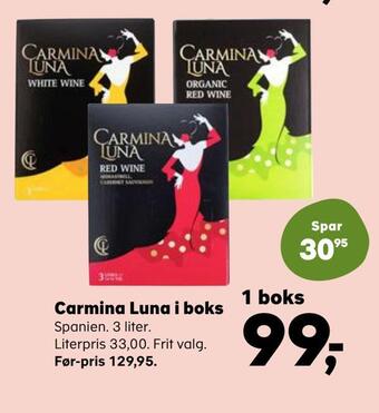 Kvickly Carmina luna i boks tilbud