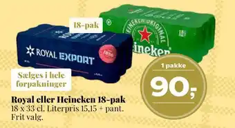 Dagli'Brugsen Royal eller heineken tilbud
