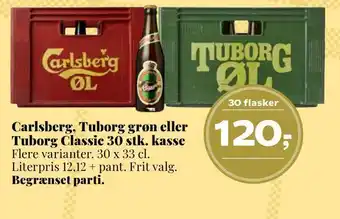 Dagli'Brugsen Carlsberg, tuborg grøn eller tuborg classic stk. kasse tilbud
