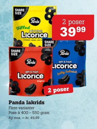 Poetzsch Padborg Panda lakrids tilbud