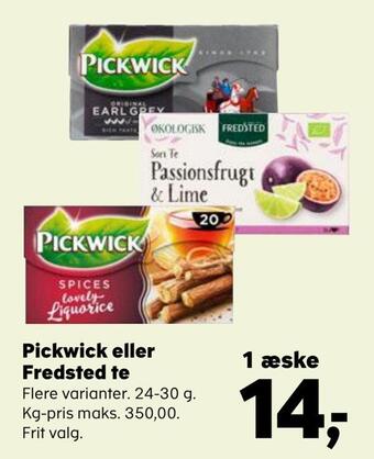 Kvickly Pickwick eller fredsted te tilbud