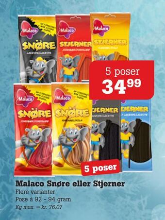 Poetzsch Padborg Malaco snøre eller stjerner tilbud