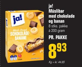 Poetzsch Padborg Ja! müslibar med chokolade og banan tilbud