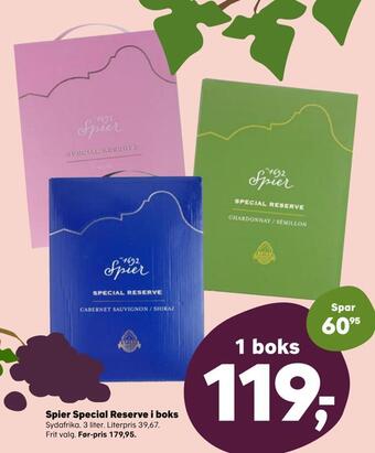 SuperBrugsen Spier special reserve i boks tilbud