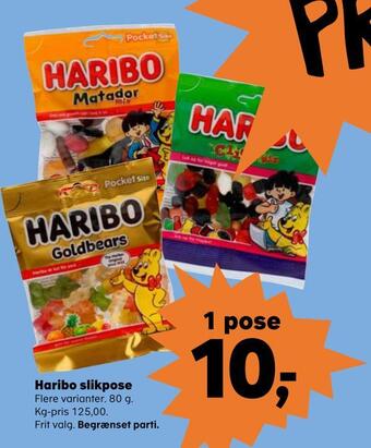 SuperBrugsen Haribo slikpose tilbud