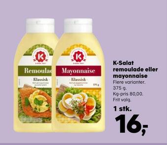 SuperBrugsen K-salat remoulade eller mayonnaise tilbud