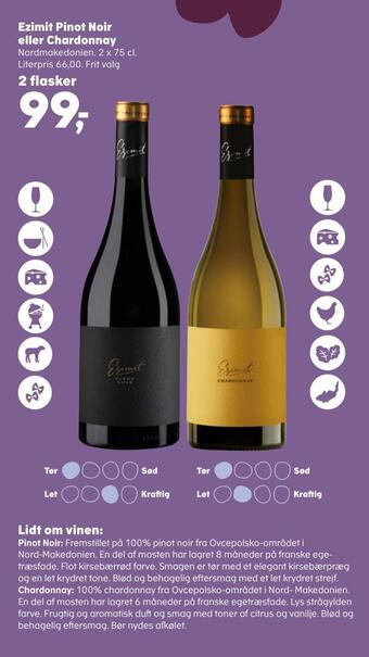 SuperBrugsen Ezimit pinot noir eller chardonnay tilbud