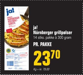 Poetzsch Padborg Ja! nürnberger grillpølser tilbud