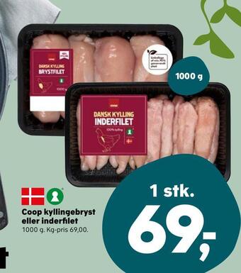 SuperBrugsen Coop kyllingebryst eller inderfilet tilbud