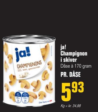 Poetzsch Padborg Ja! champignon i skiver tilbud