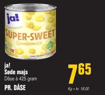 Poetzsch Padborg Ja! søde majs tilbud