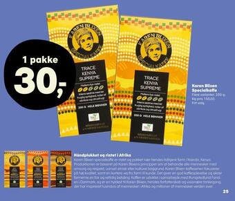 SuperBrugsen Karen blixen specialkaffe tilbud