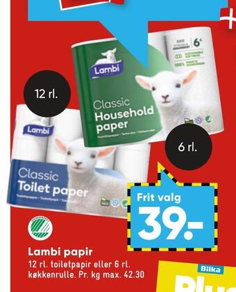 Bilka Lambi papir tilbud